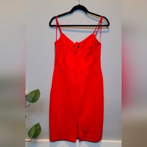 Adelyn Rae Red Bustier Bodycon Dress Medium